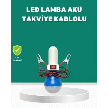 Aküden Çalışan 12V LED Ampul Taşınabilir Kullanım
