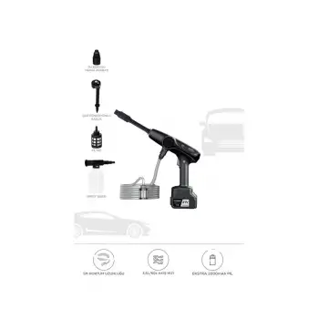 Akülü Şarjlı Yüksek Basınçlı Oto Araba Bahçe Yıkama,temizleme Su Sı