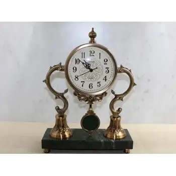 Altı Mermer Sarkaşlı Masa Üstü Saat Alk4321