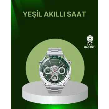 Amoled Ekran Akıllı Saat Harita Gösterimli Bluetooth Aramalı 3 Kayışlı