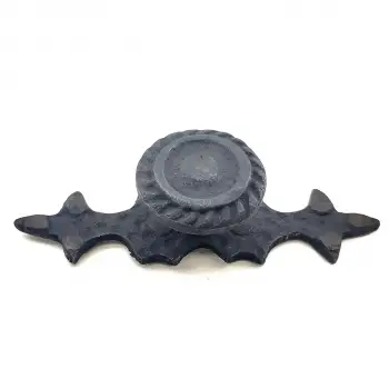 Antika Tarz Dekoratif Pirinç Çizgili Düğme - 25x80 Mm, Oksit