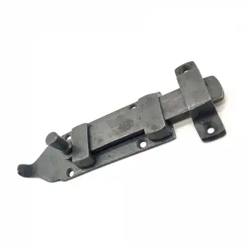 Antika Tarz Dekoratif Pirinç Yassı Kapı Sürgüsü - 35x145 Mm, Oksit