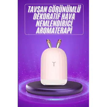 Aromaterapi Hava Nemlendirici Dekoratif USB Şarjlı Tavşan Nemlendirici