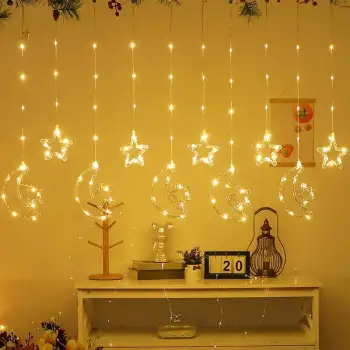 Ay Yıldız Perde Led 10 Saçaklı