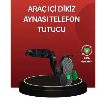 Ayarlanabilir Kıskaçlı Dikiz Aynası Telefon Tutucu Tüm Telefonlarla Uyumlu