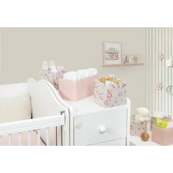 Baby 3lü Kullanışlı Çekmece Düzenleyici Çok Amaçlı Organizer Kutu (pembe)