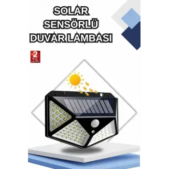 Bahçe Lambası Bahçe Aydınlatma Sensörlü Suya Dayanıklı 100 Led