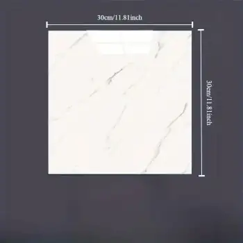 Beyaz Mermer Desenli Alüminyum Plastik Duvar Sticker (30*30)