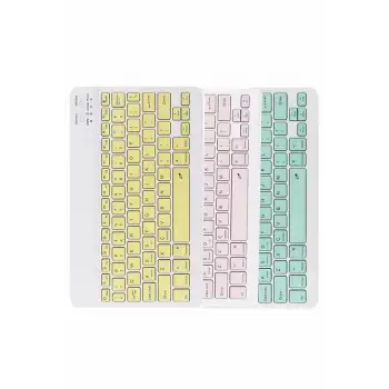 Bluetooth Şarj Edilebilir Mini Q Klavye Kablosuz Taşınabilir