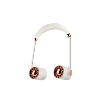 Boyunluk Fan Hava Soğutucu Vantilatör Boyuna Asmalı Şarjlı 3 Kademeli Mini Klima Beyaz