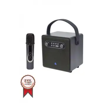 Bts-1688 Yeşil Mikrofonlu Karaoke Bluetooth Hoparlör