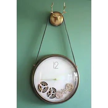 Çarklı Geyikli Duvar Saati