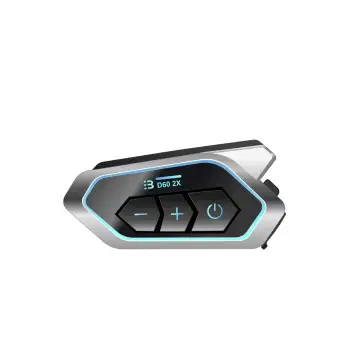 D60 2x Motosiklet Kask Kulaklığı Bluetooth Intercom Rgb Işıklı 2 Intercom Bağlantılı