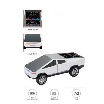 D68 Cyber Model Araba Tasarımlı Bluetooth Hoparlör 15w Güçlü Ses Rgb Led /tws/usb Beyaz