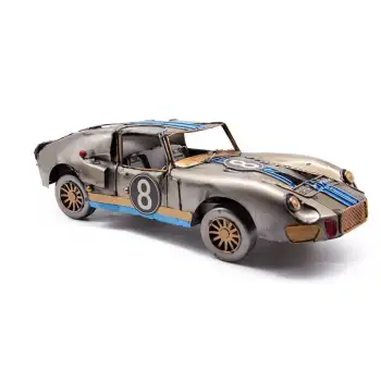 Dekoratif Metal Araba 8 Numara Yarış Araba