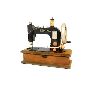 Dekoratif Metal Dikiş Makinesi Kutulu