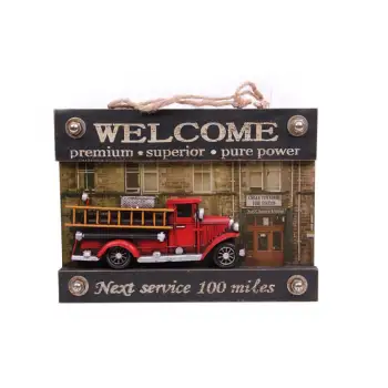 Dekoratif Metal Kapı Yazısı İtfaiye Aracı Dekorlu