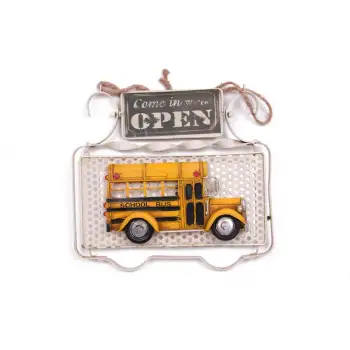 Dekoratif Metal Kapı Yazısı Okul Otobüsü Dekorlu   ( 25 İs )