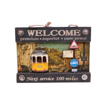 Dekoratif Metal Kapı Yazısı Tramvay Dekorlu   ( 25 İs )