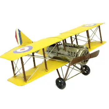 Dekoratif Metal Uçak Çift Kanatlı