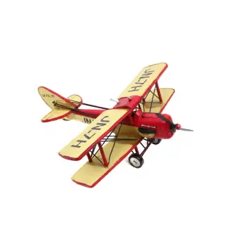 Dekoratif Metal Uçak Çift  Kanatlı