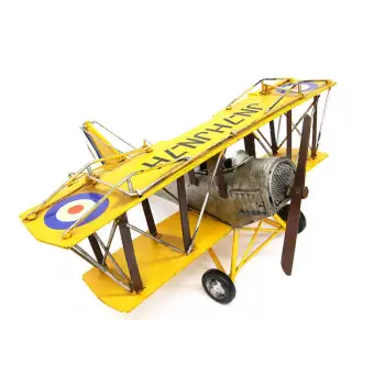 Dekoratif Metal Uçak Çift Kanatlı