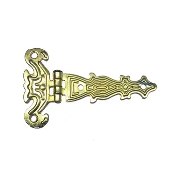 Dekoratif, Sac Tek Kuyruklu Menteşe - 40x68 Mm, Küçük, Sarı, 1 Adet