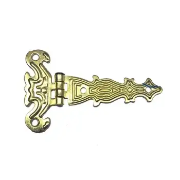 Dekoratif, Sac Tek Kuyruklu Menteşe - 40x68 Mm, Küçük, Sarı, 100 Adet