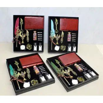 Deri Defterli Divit Hokka Ve Mühür Seti Model 1