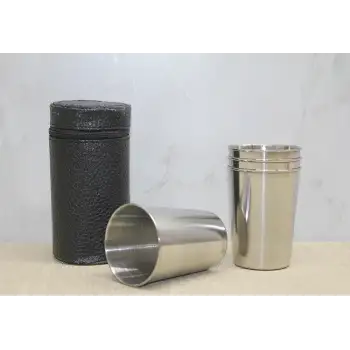 Deri Kılıflı 4lü Shot Bardak