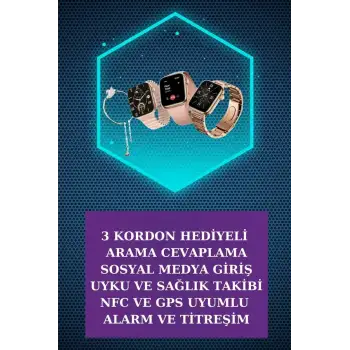 Dijital Göstergeli Powerbank Bluetooth Kulaklık ve Yeni Nesil Amoled Ekran Akıllı Saat