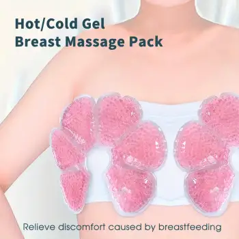 Emziren Anneler İçin 2 li Jel Göğüs Pedi – Sıcak ve Soğuk Kullanıma Uygun, PVC Dolgulu, Konfor ve Destek Sağlayan Ped (Pembe)