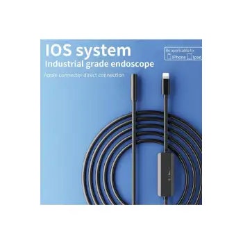 Endoskop Yılan Video Kamera İos Uyumlu Led’li 5 Metre 7 Mm Sert Kablo 2mp Full Hd
