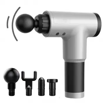 Epilons®  6 Farklı Seviyeli Titreşimli 4 Farklı Başlıklı Büyük Boy Masaj Tabancası