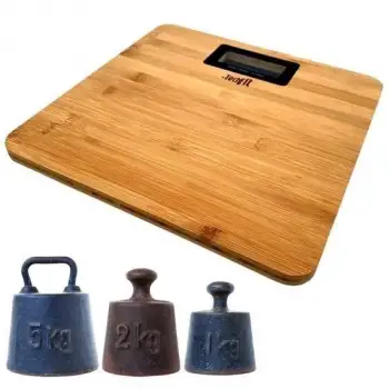 Epilons® Techfit Bambu Banyo Baskülü Yüksek Hassasiyetli Darbelere Dijital Dayanıklı Terazi Tf 1065 M