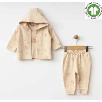 Eslenza Baby Organik 3lü Çizgi Takım 0046 Bej