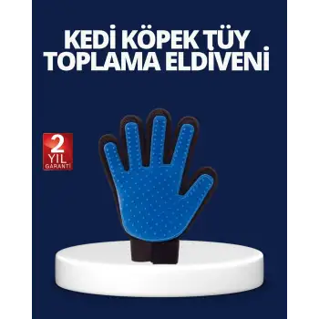 Evcil Hayvan Tüy Toplama ve Masaj Eldiveni – Köpek ve Kedi Tüy Dökülme Önleyici Bakım Eldiveni