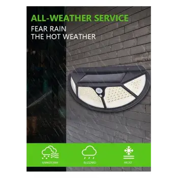 Fonksiyonel Sensörlü 102 Ledli Solar Bahçe Lambası