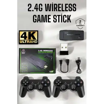 Atari 2.4g Uyumlu Kablosuz Çift Kol Game Stick