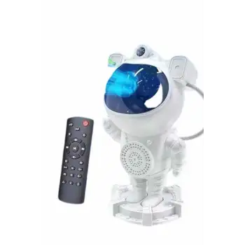 Gece Lambası Astronot Bluetooth Hoparlörlü Galaksi Işık Projektörü