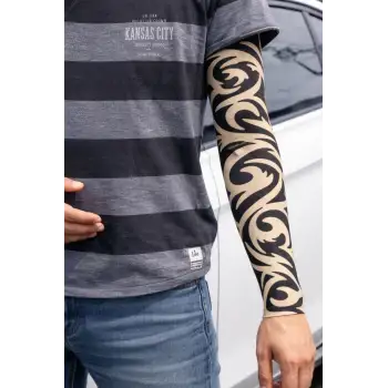 Giyilebilir Kol Dövmesi Çorap Dövme 3d Baskılı Kol Bacak Dövme 2 Adet Model 14