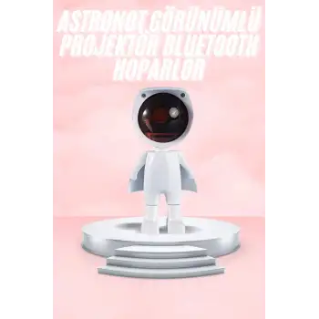 Gün Batımı Lambası Işık Arka Plan Projektör Sevimli Astronot Enerji Tasarruflu