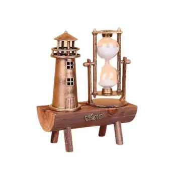 Hediyelik Kum Saati Retro Dekoratif Deniz Feneri Kum Saati
