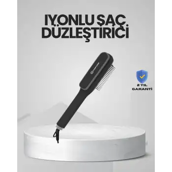 Hızlı Isınan İyonlu Saç Düzleştirici Tarak Pratik Kullanım