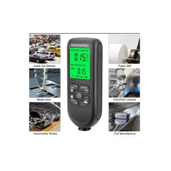 HW-300PRO Oto Boya Kalınlık Ölçer 0-2000µm Fe & NFe Kaplama Kalınlık Test Cihazı
