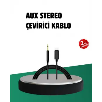 iPhone Uyumlu Lightning – 3.5mm Aux Adaptör Kablo Stereo Ses Aktarım