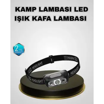 IPX5 Su Geçirmez Şarjlı LED Kafa Feneri | Hareket Sensörlü, Ayarlanabilir 60° Far