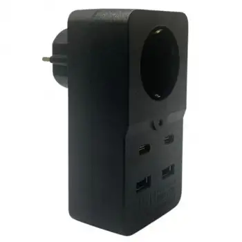 Isıya Dayanıklı Termal Akım Korumalı 1 Priz Girişli 2 Usb Girişli 2 Type-c Girişli Pirz