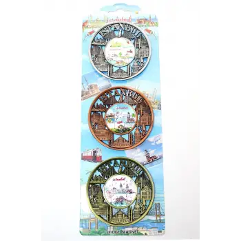 İstanbul Temalı Metal Magnet 3lü Set Alk2891
