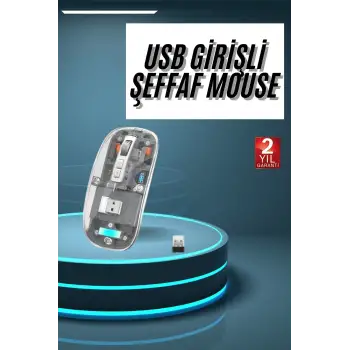 Kablosuz Mouse Fare Şarjlı Bluetooth Wireless Çift Modlu Sessiz